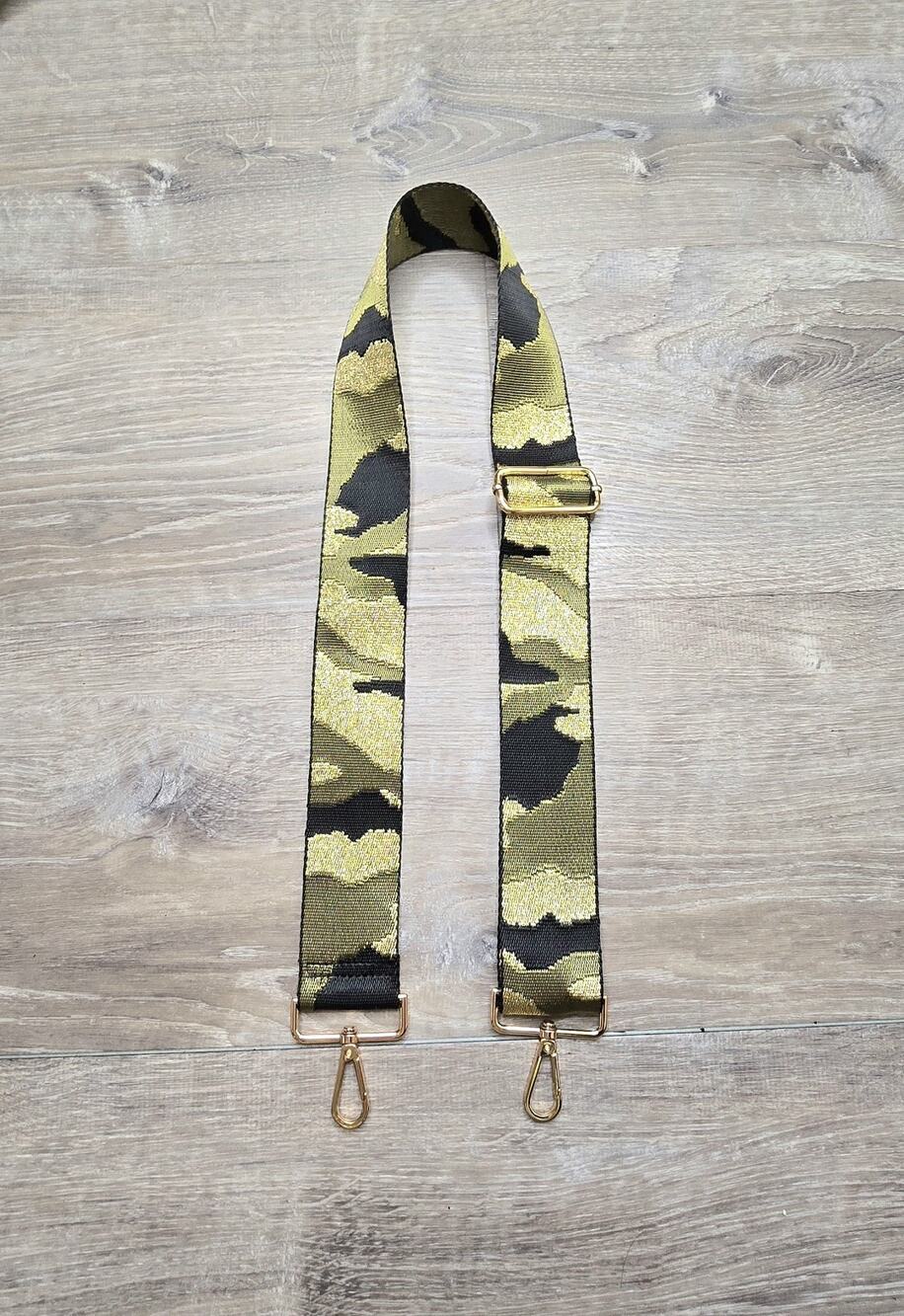 AHDORNED Black/Army/Gold Camouflage Metallic Adjustable Duffle/ Crossbody bag